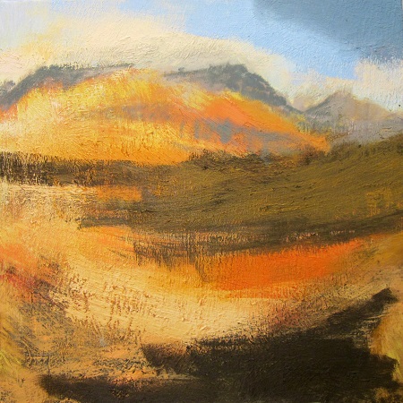 paintings orchy highland towards bridge cm oil october west way scottish landscape